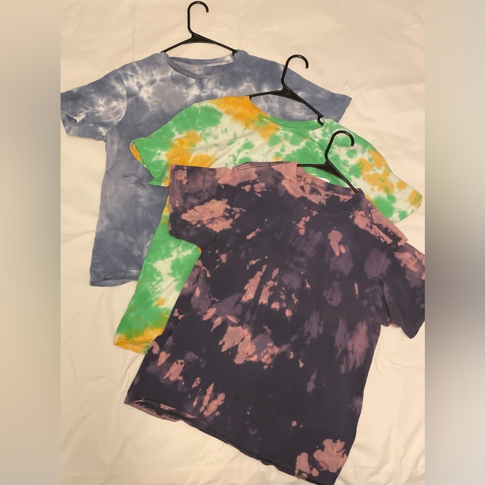 Tie Dye T-shirts Sz medium Pastel Multicolor Colortone, Kids & Adult 100% Cotton